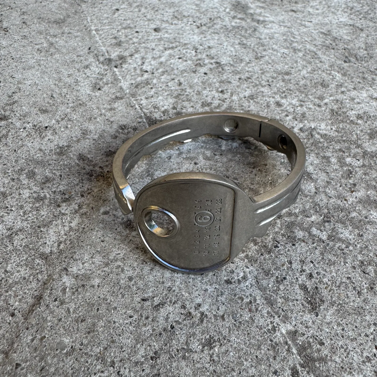 Maison Margiela Engraved Key Rigid Bracelet