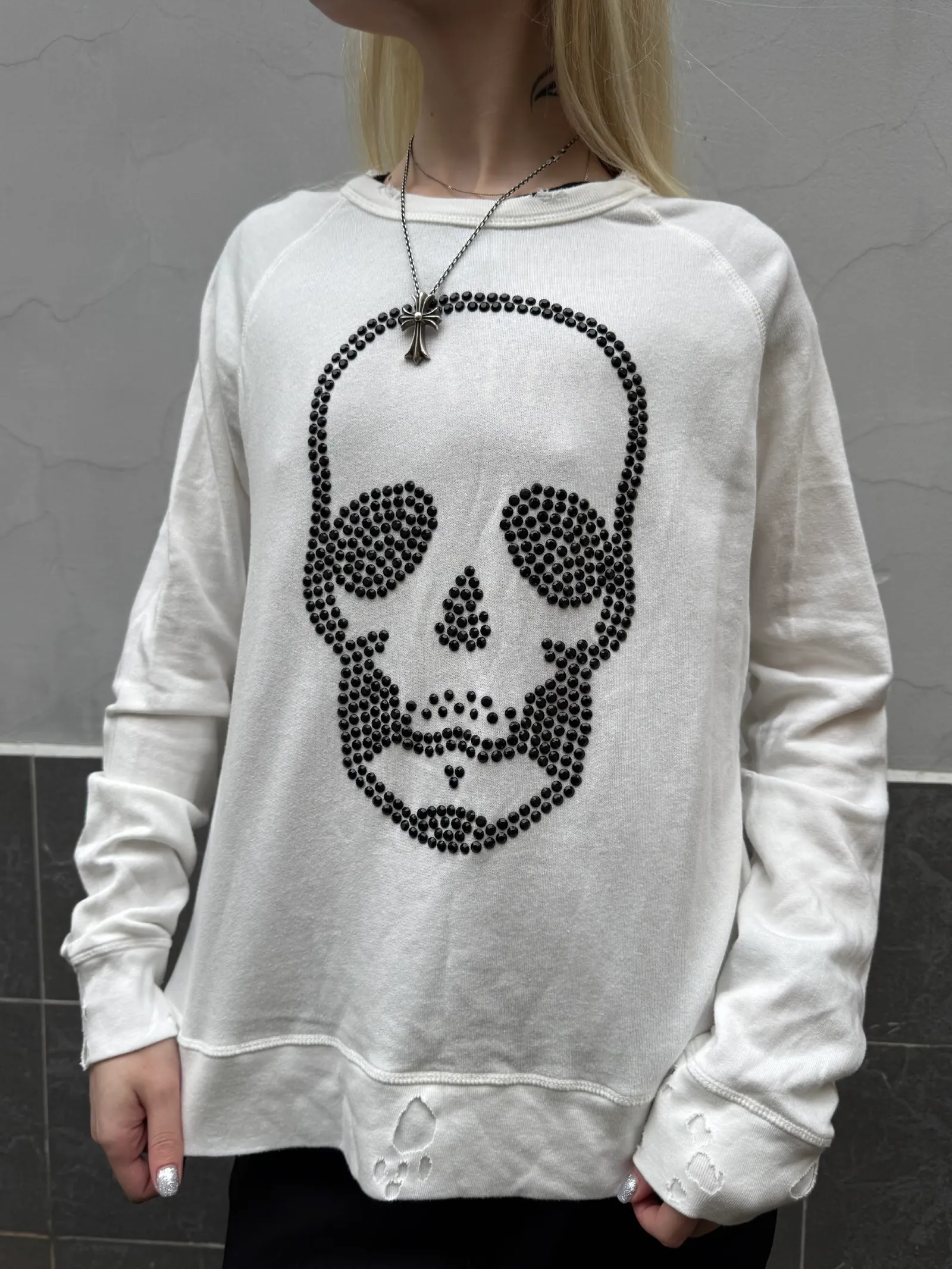 Zadig & Voltaire Skull Studded Long Sleeve