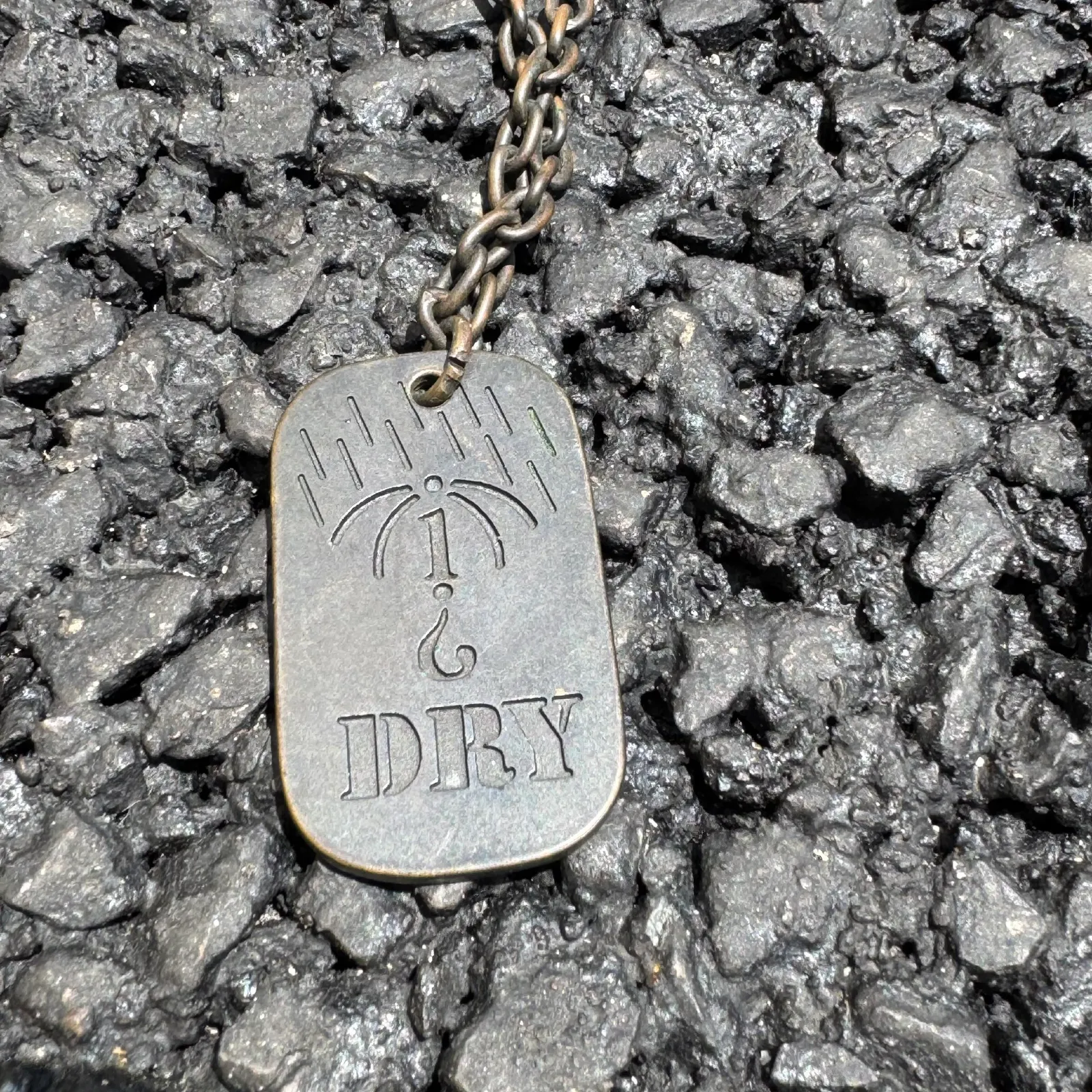 DIESEL "55-DRY" Dog Tag Pendant Necklace