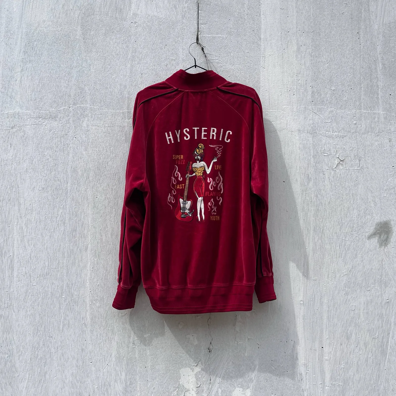Hysteric Glamour Velour Zip Hoodie