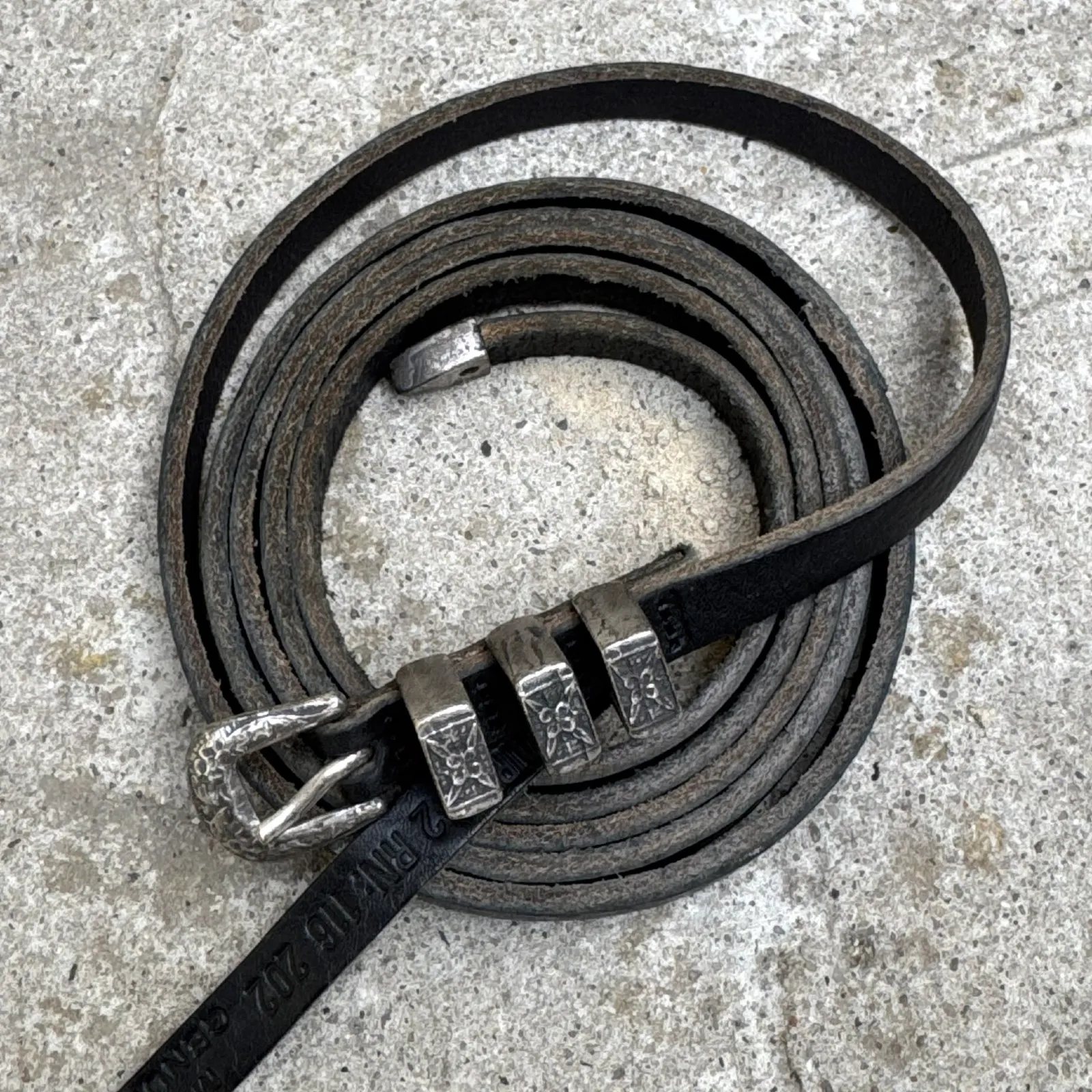 Zadig & Voltaire Western Sergio Thin Leather Belt