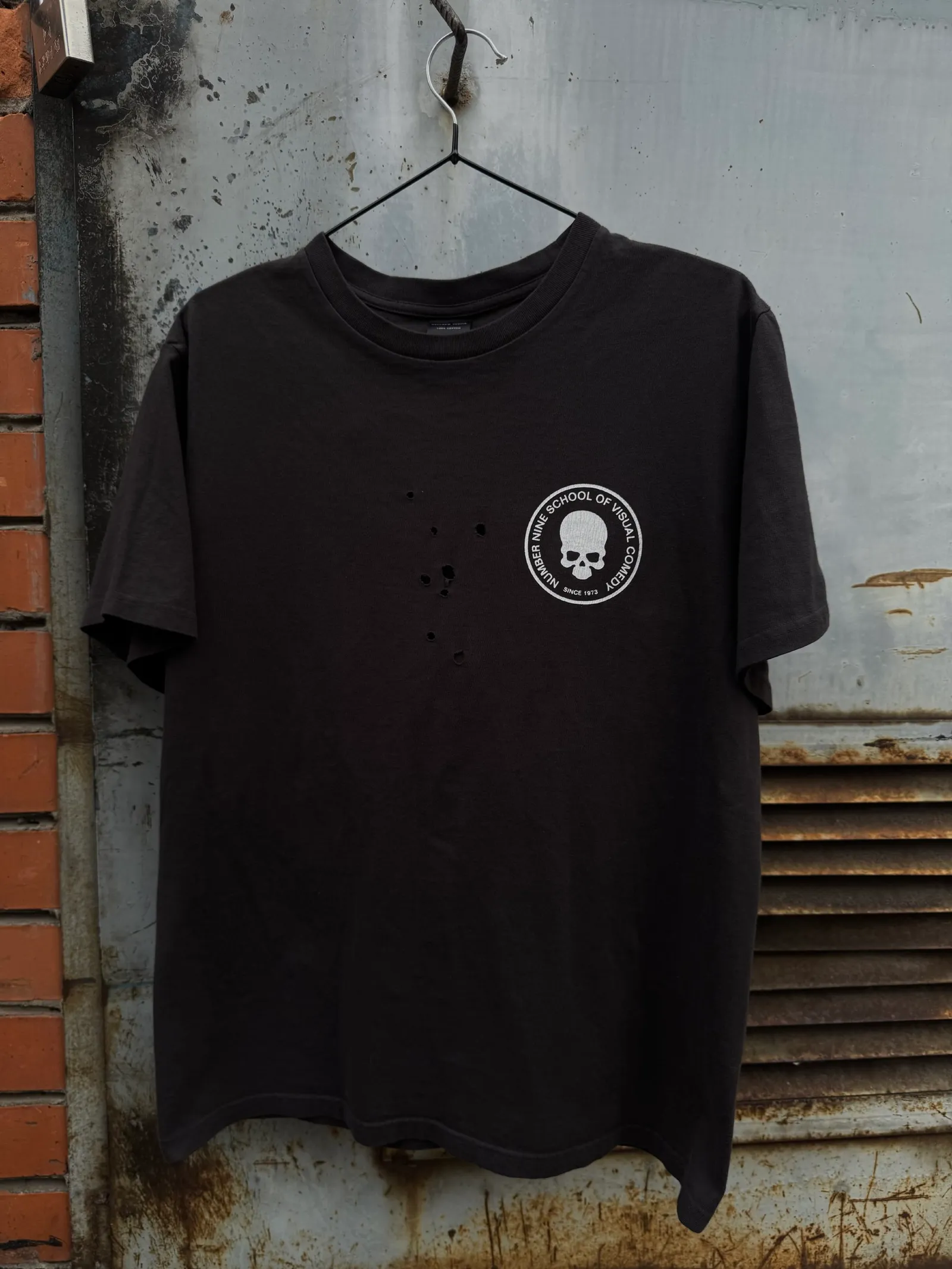 Number (N)ine «School of Visual Comedy» Archival Distressed T-Shirt