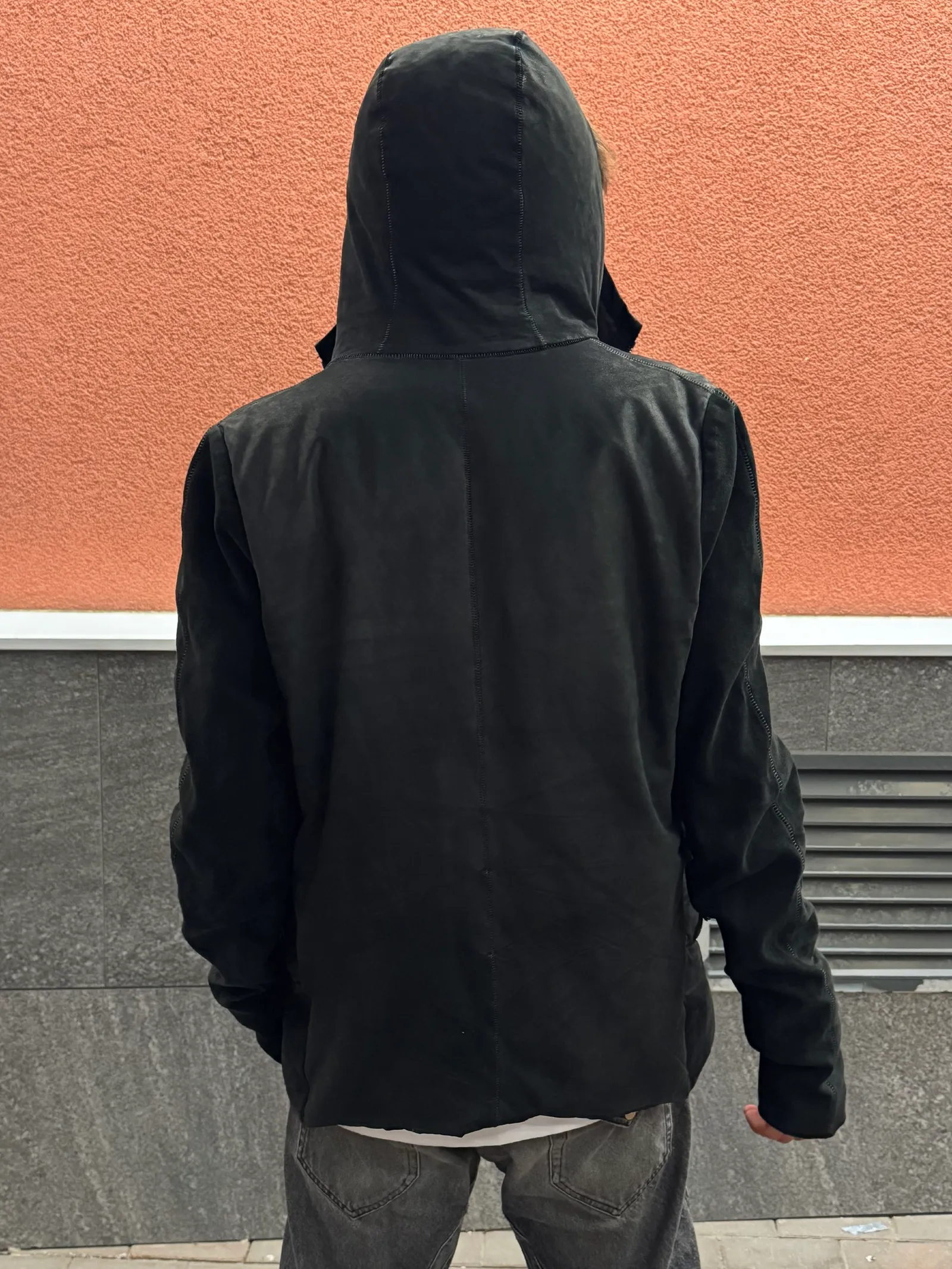 Isaac Sellam Experience Poussif Hybrid Leather Hooded Jacket