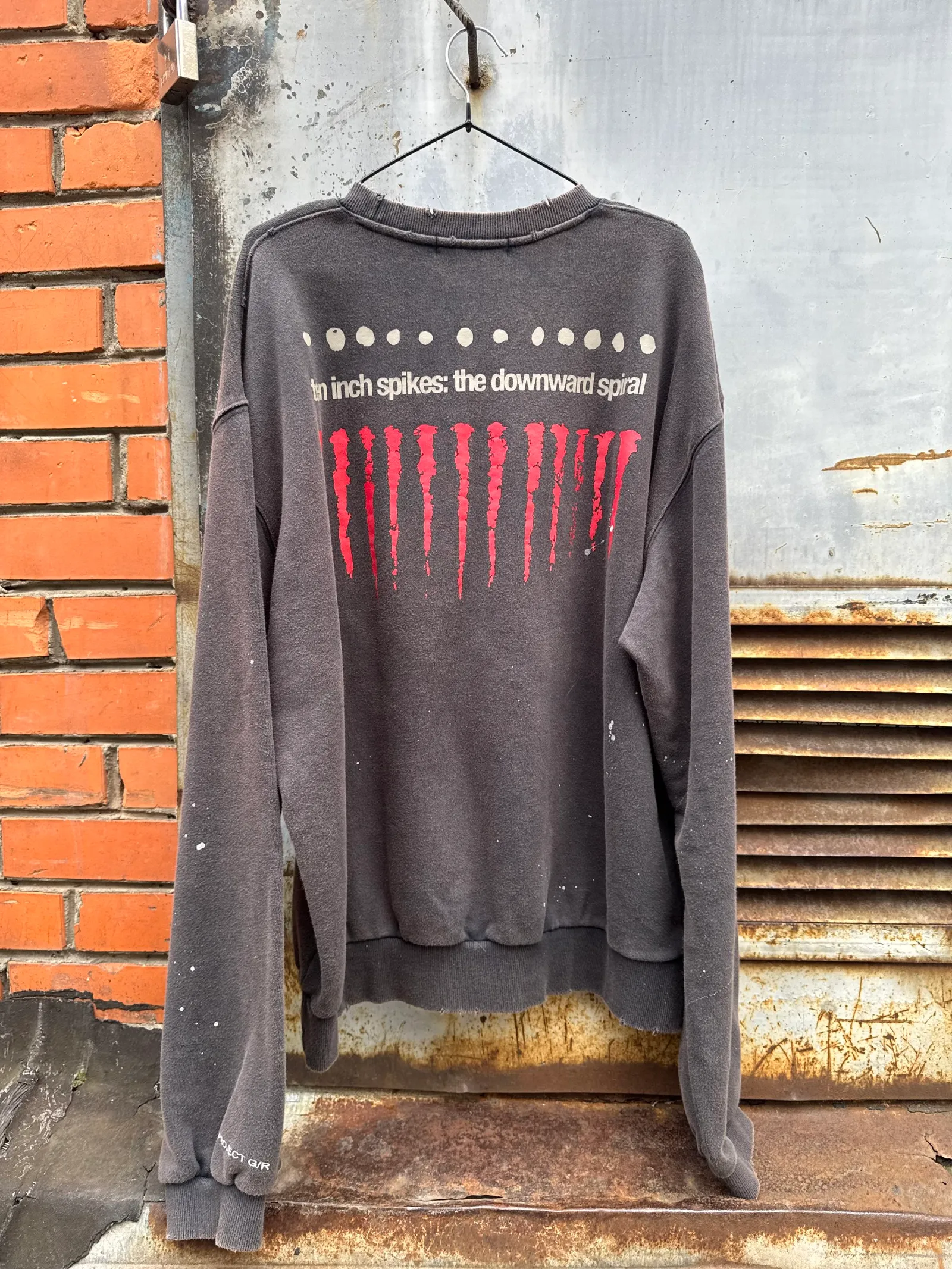 Project G/R "Sin Is A Downward Spiral" Black Crewneck Sweatshirt