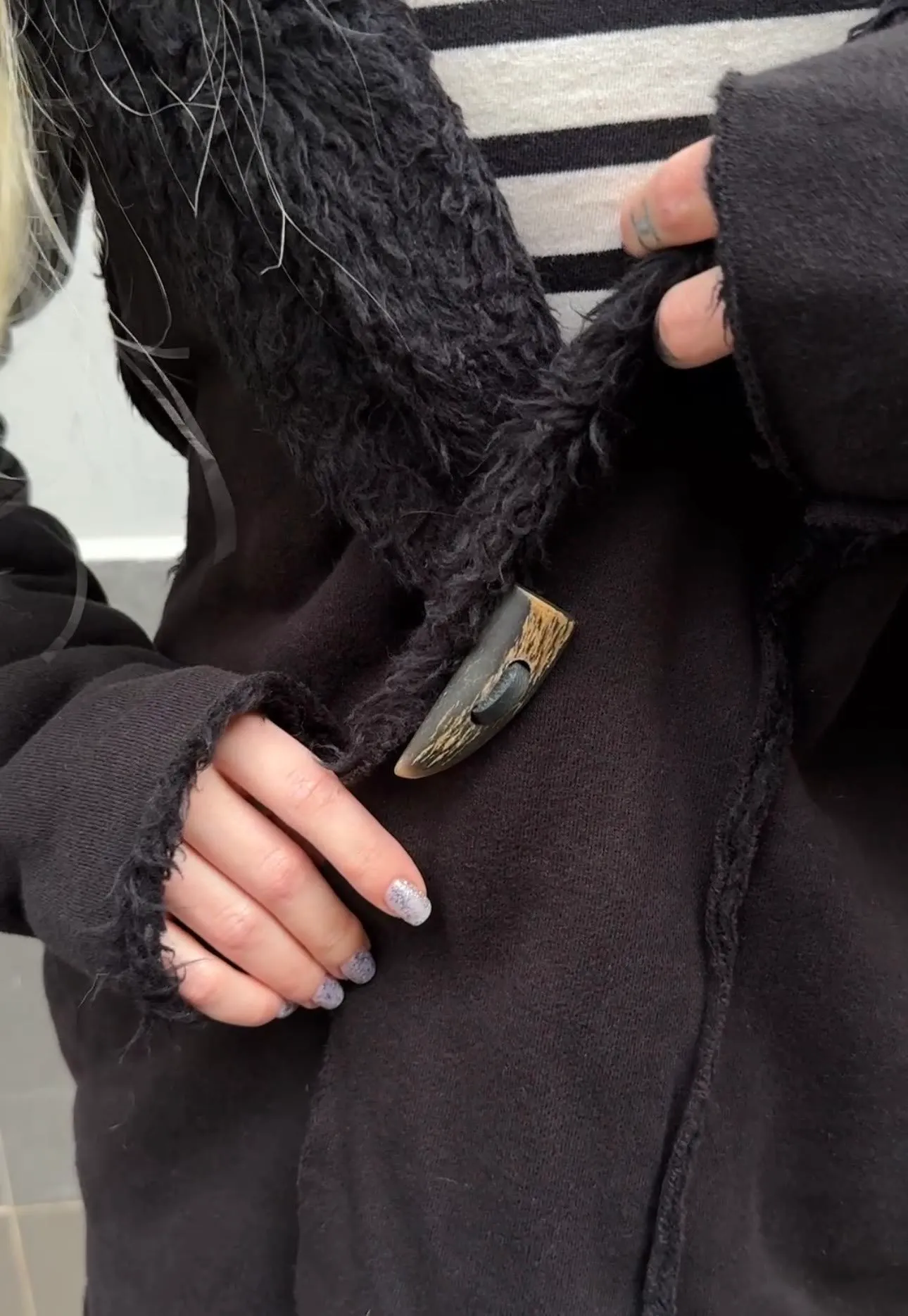 LGB Faux Fur Trimmed Coat