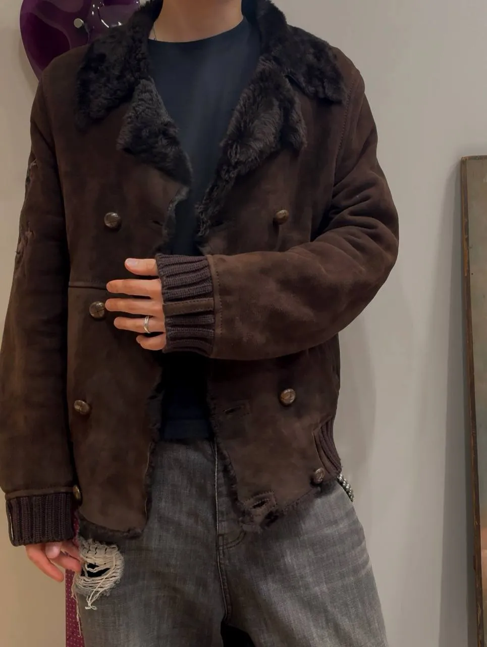 PR.OFF Light sheepskin coat