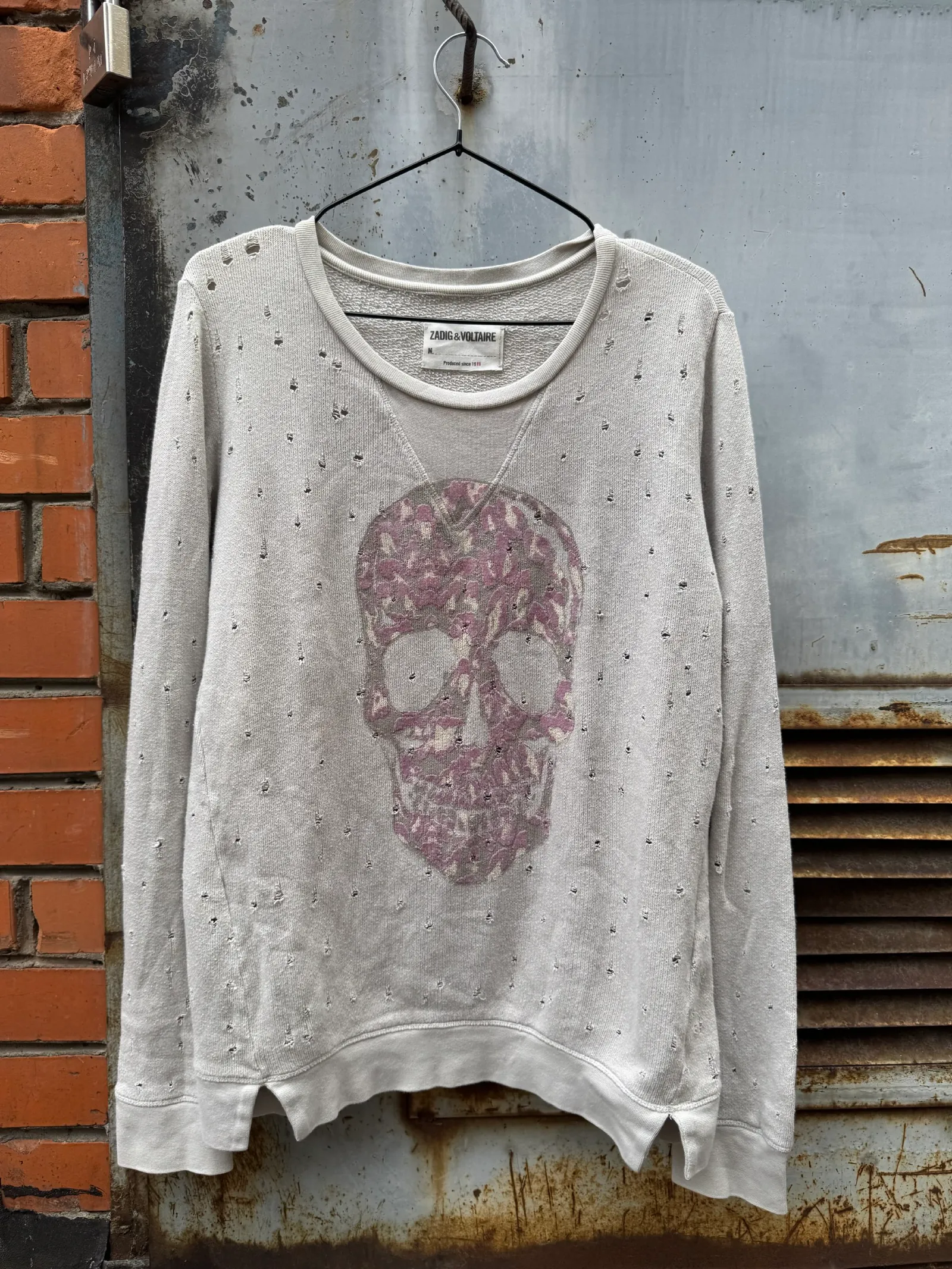Zadig & Voltaire Distressed Skull Sweatshirt