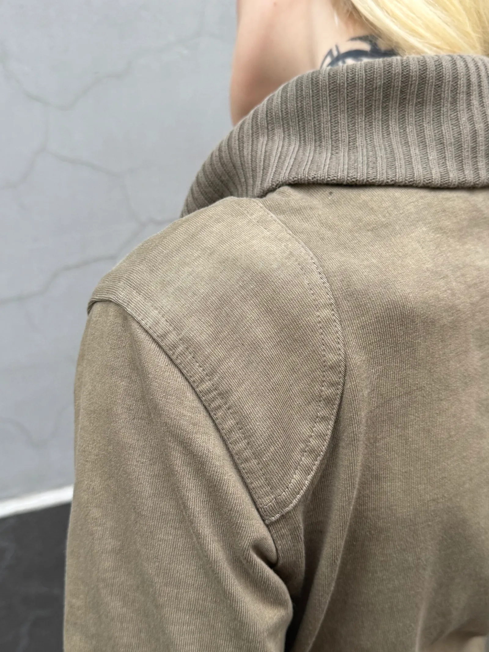Hysterics Rib-Knit Collar Zip-Up Cotton Jacket
