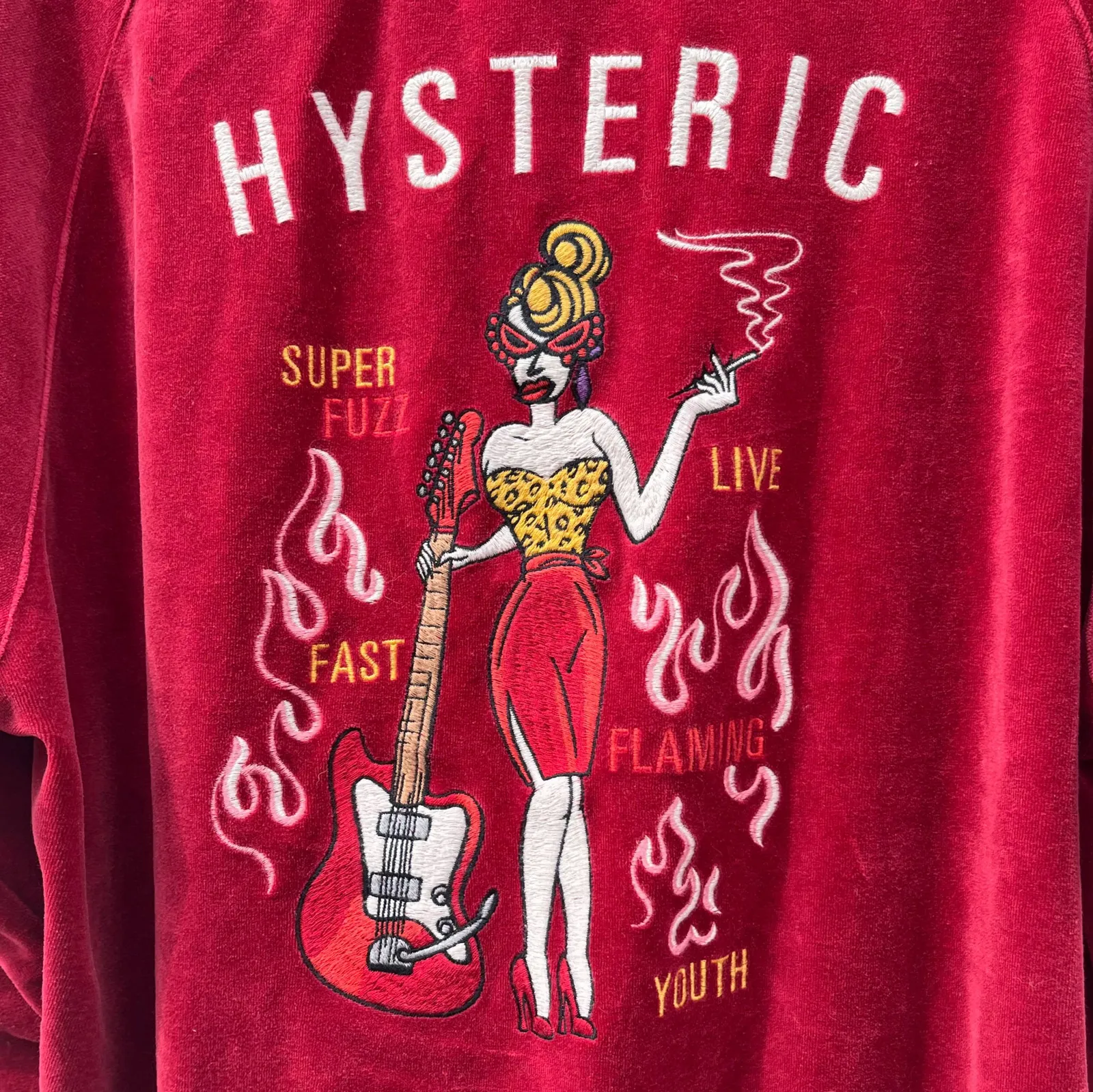 Hysteric Glamour Velour Zip Hoodie