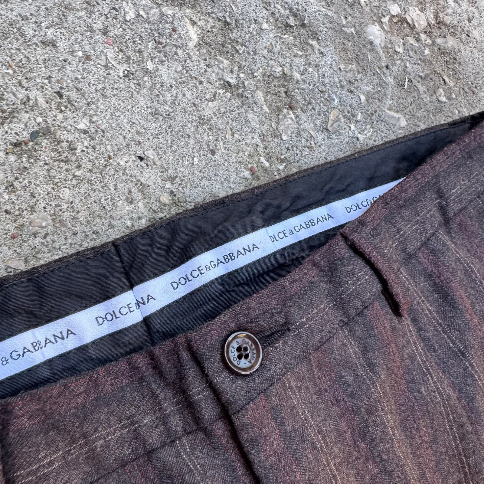 Dolce & Gabbana RT35T R3AP Virgin Wool Pinstripe Trousers
