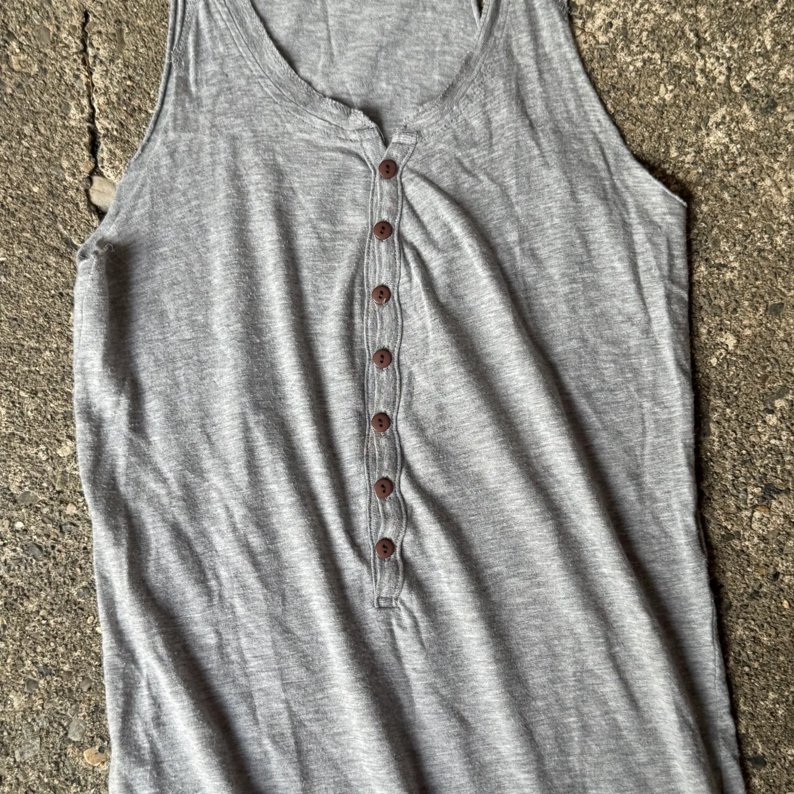 L.G.B. Henley Neck Long Tank Top