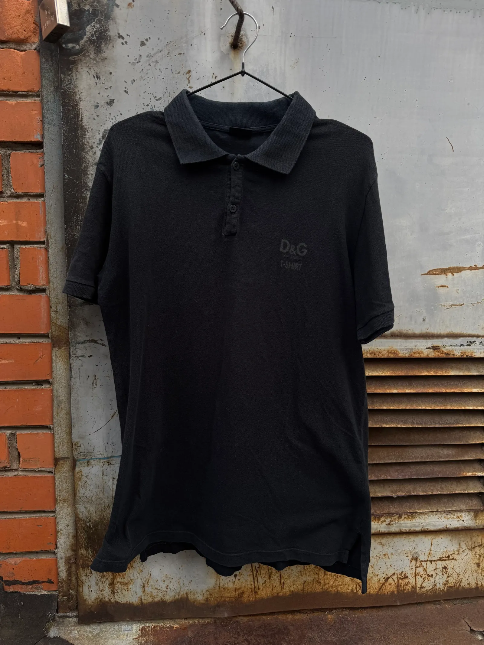 Dolce & Gabbana Black Vintage Polo