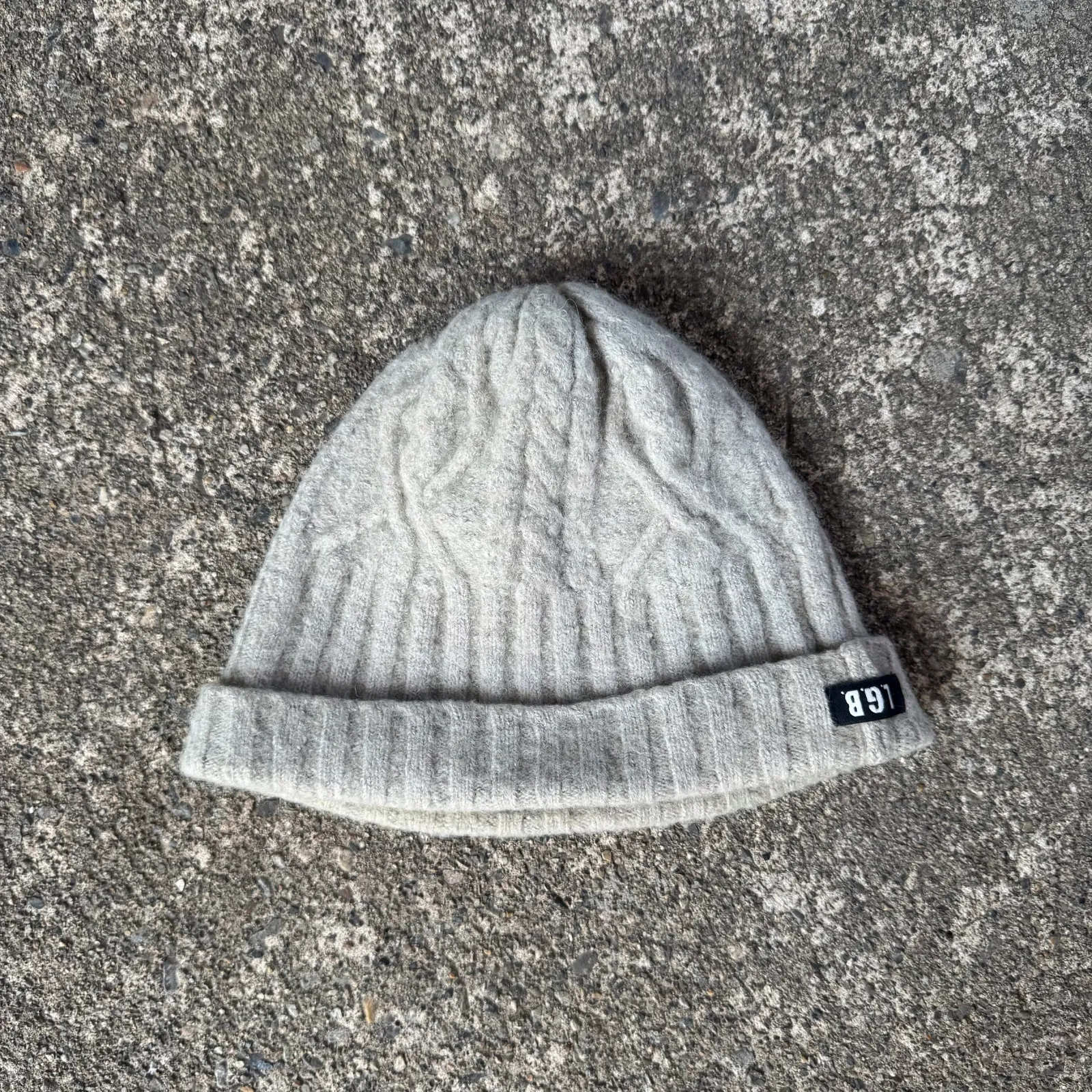L.G.B. Cable Knit Alpaca/Wool Knit Cap