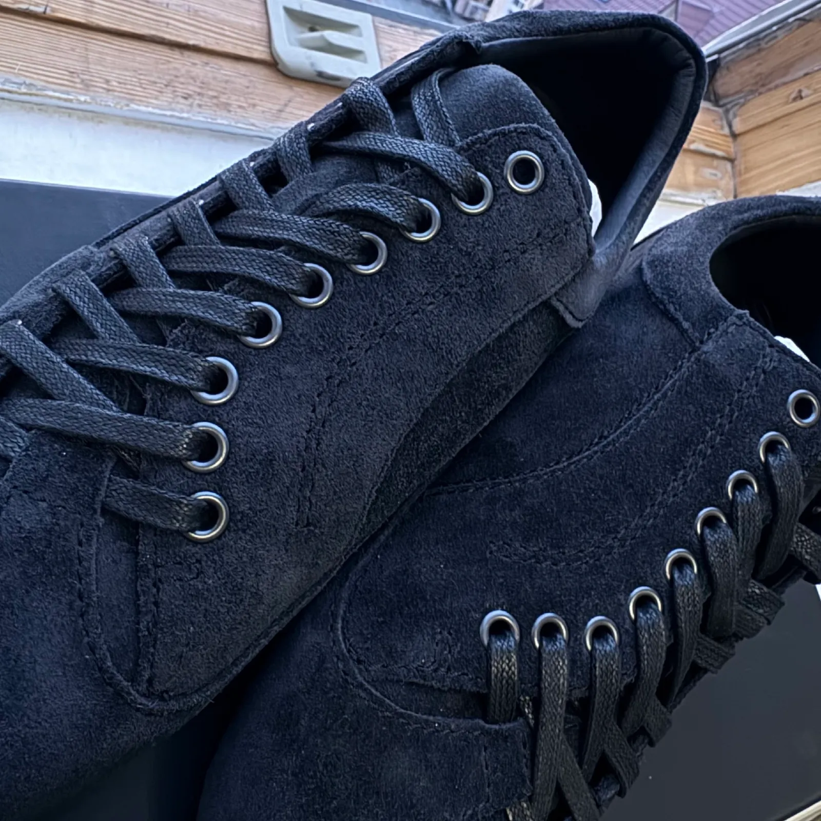 NO/FAITH STUDIOS Football Sneaker Suede Black