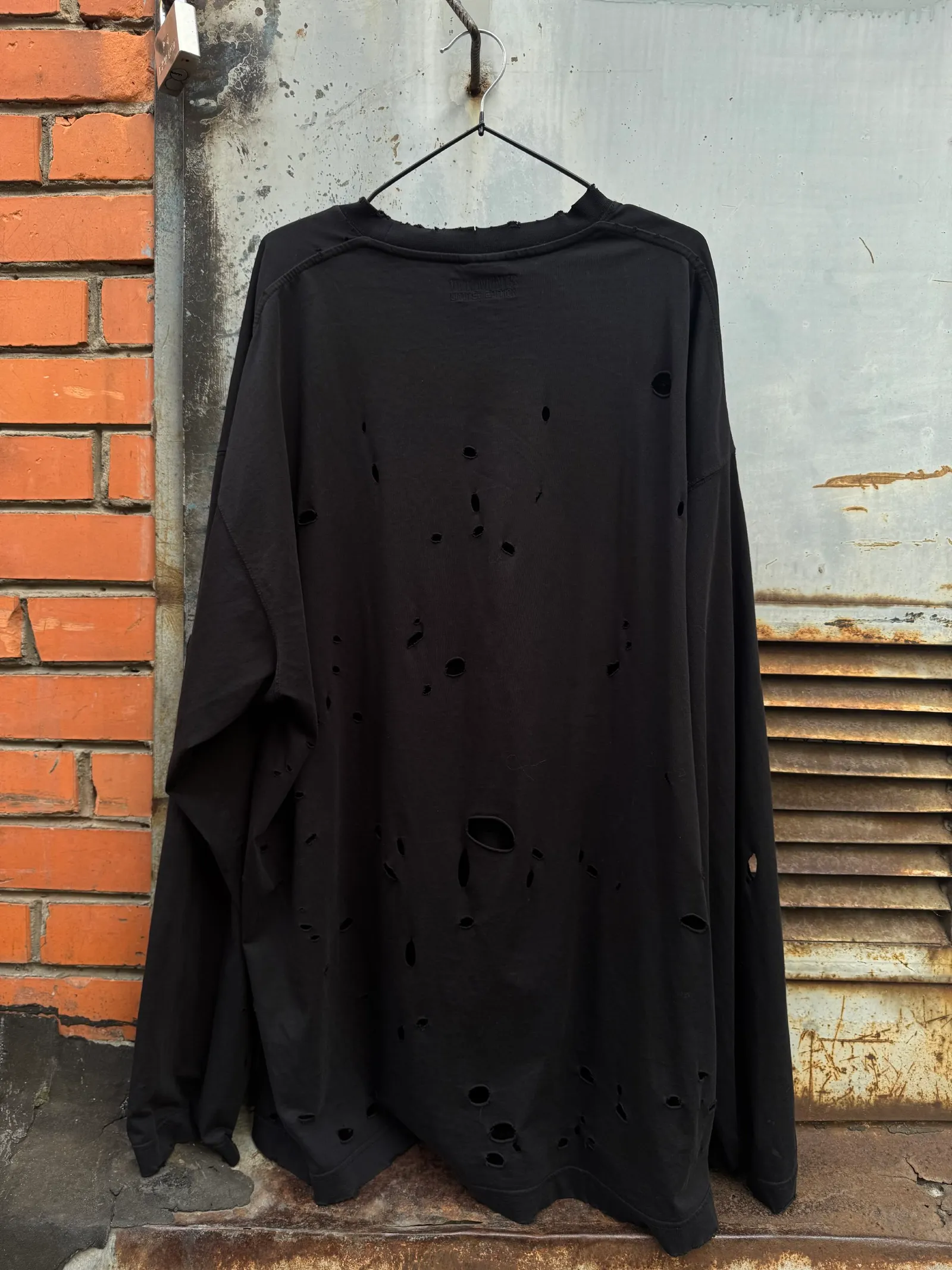 Vetements Limited Edition Distressed Longsleeve T-Shirt