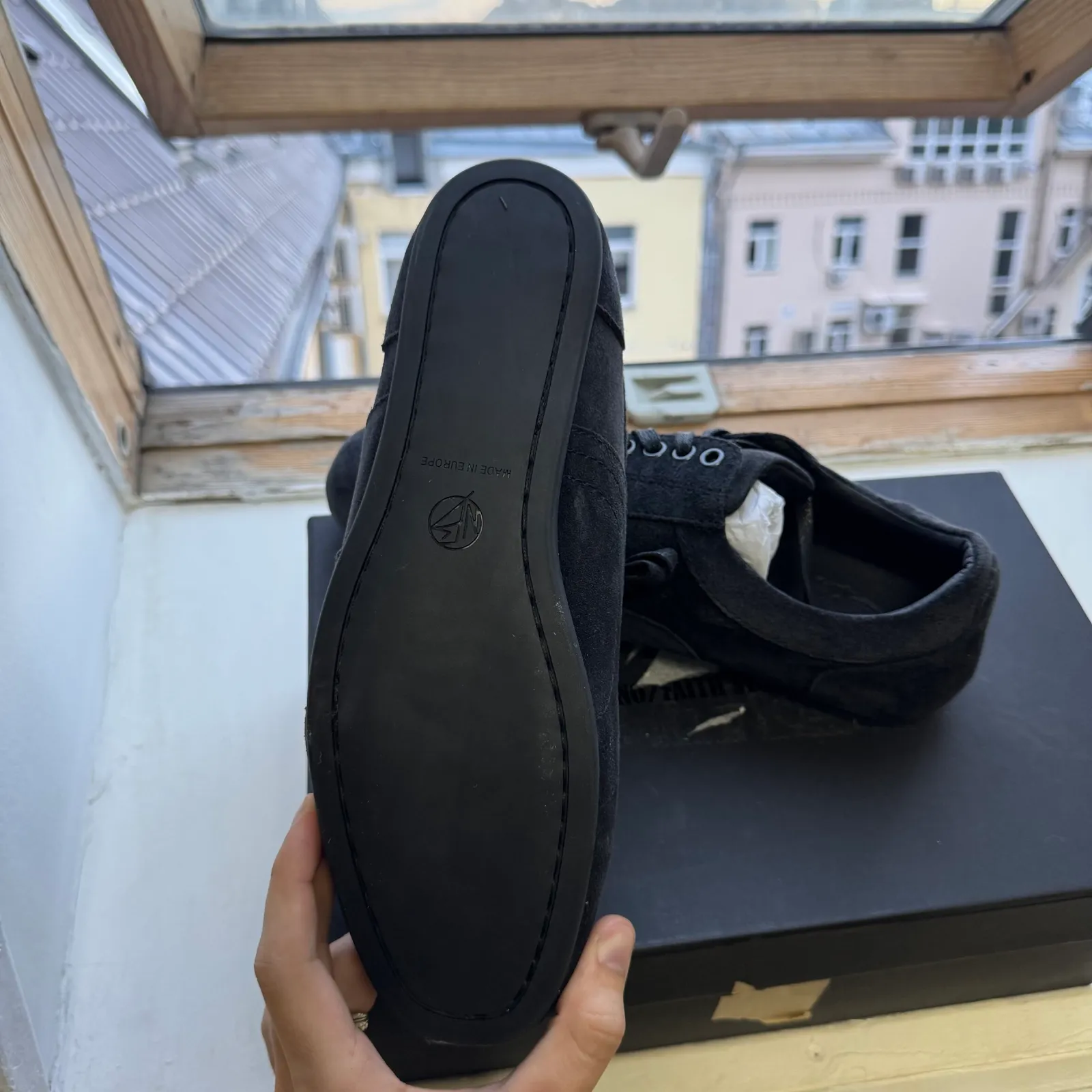 NO/FAITH STUDIOS Football Sneaker Suede Black