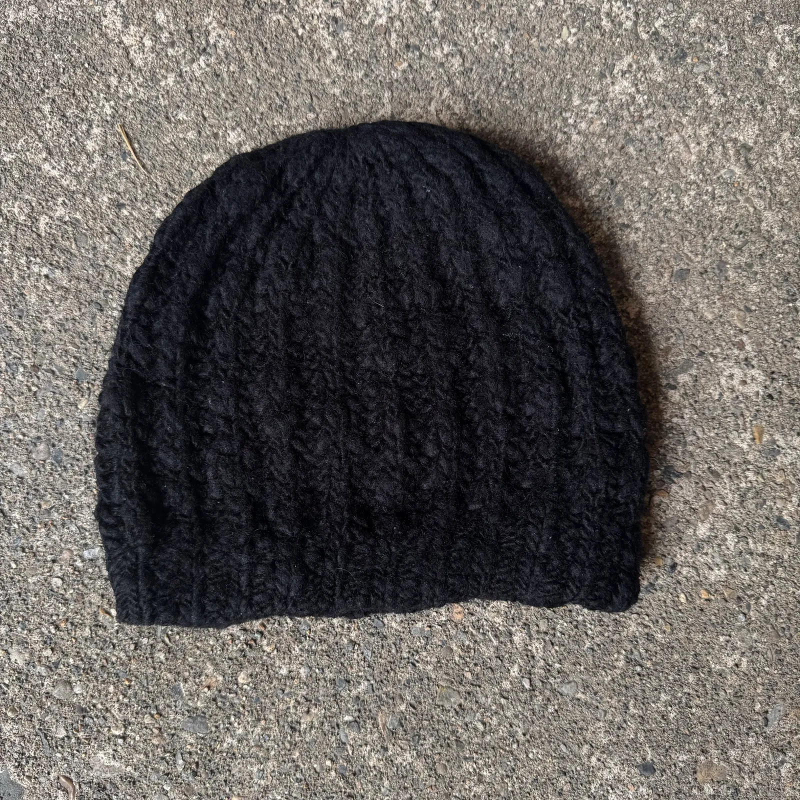 L.G.B. Wool Knit Cap with Leather Python Tag