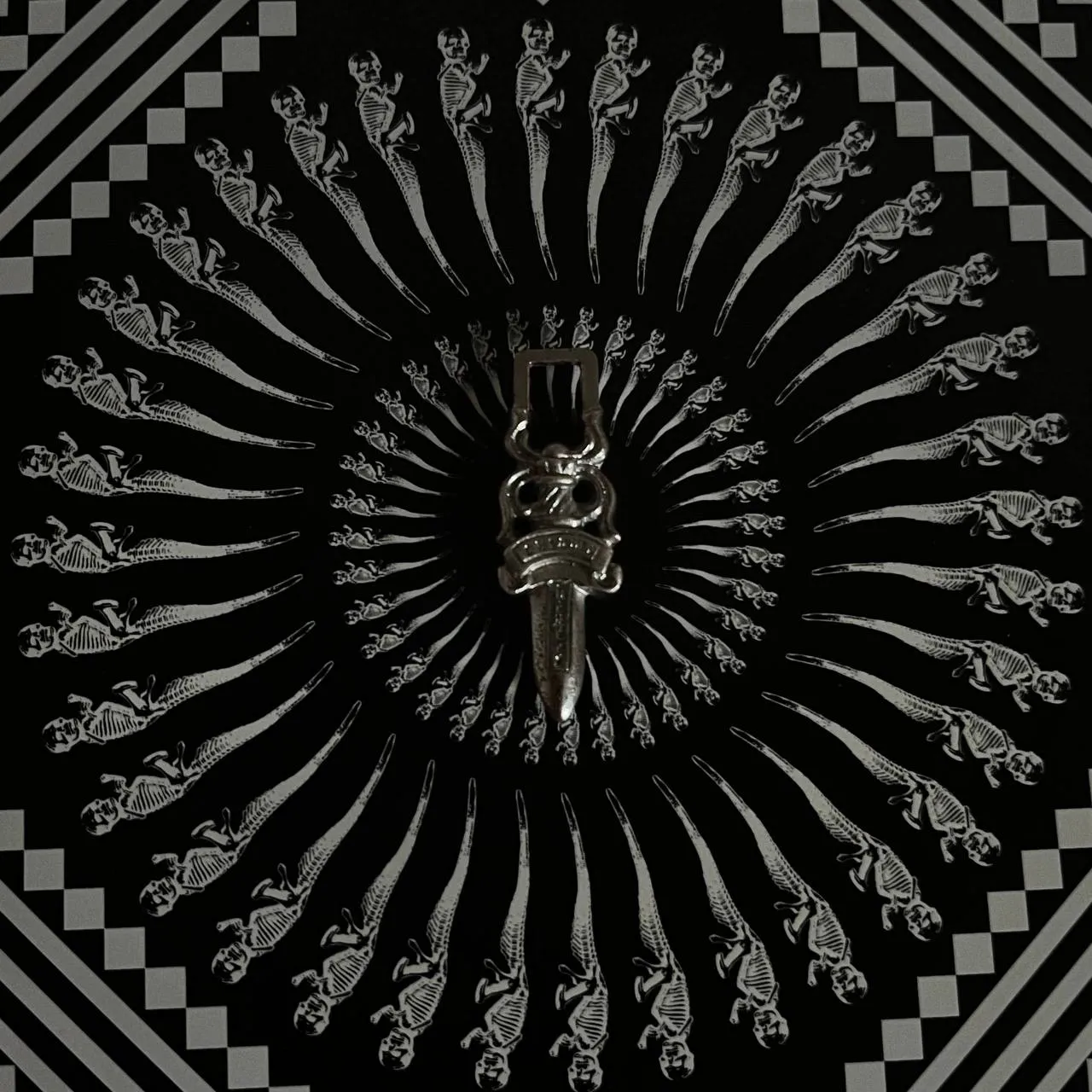 Chrome Hearts Rhodium Dagger Pendant