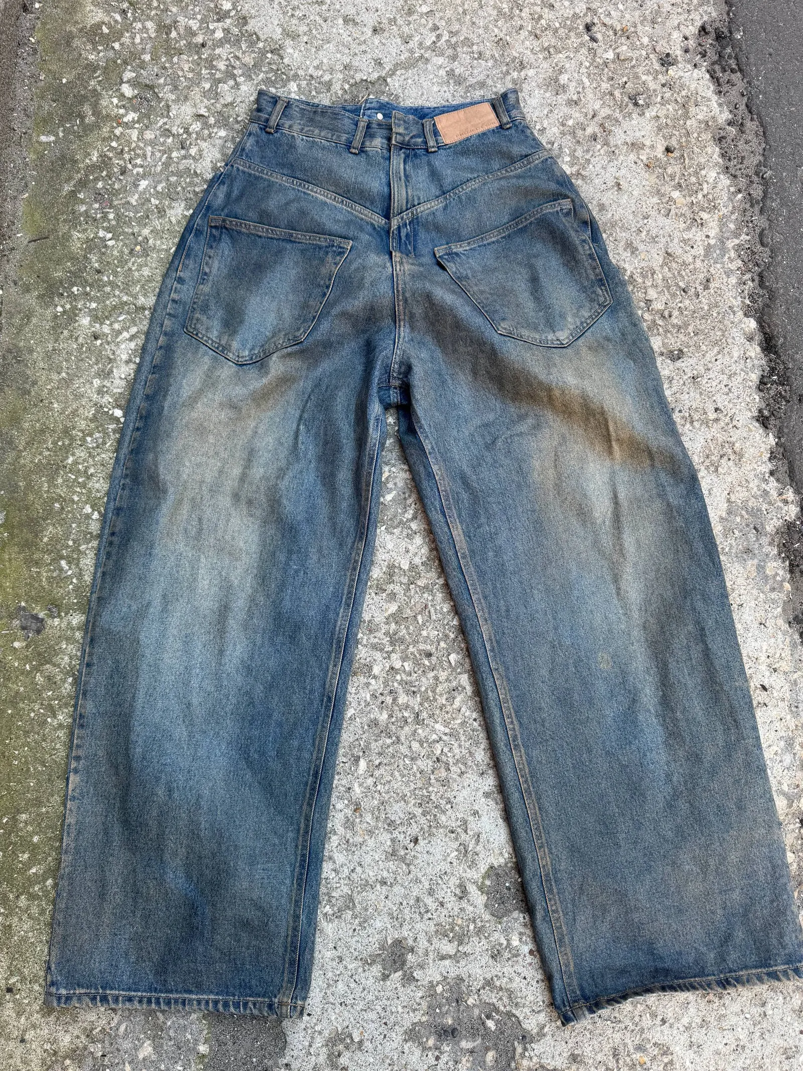 Project G/R «Grounded» Mud Wash Wide-Leg Denim
