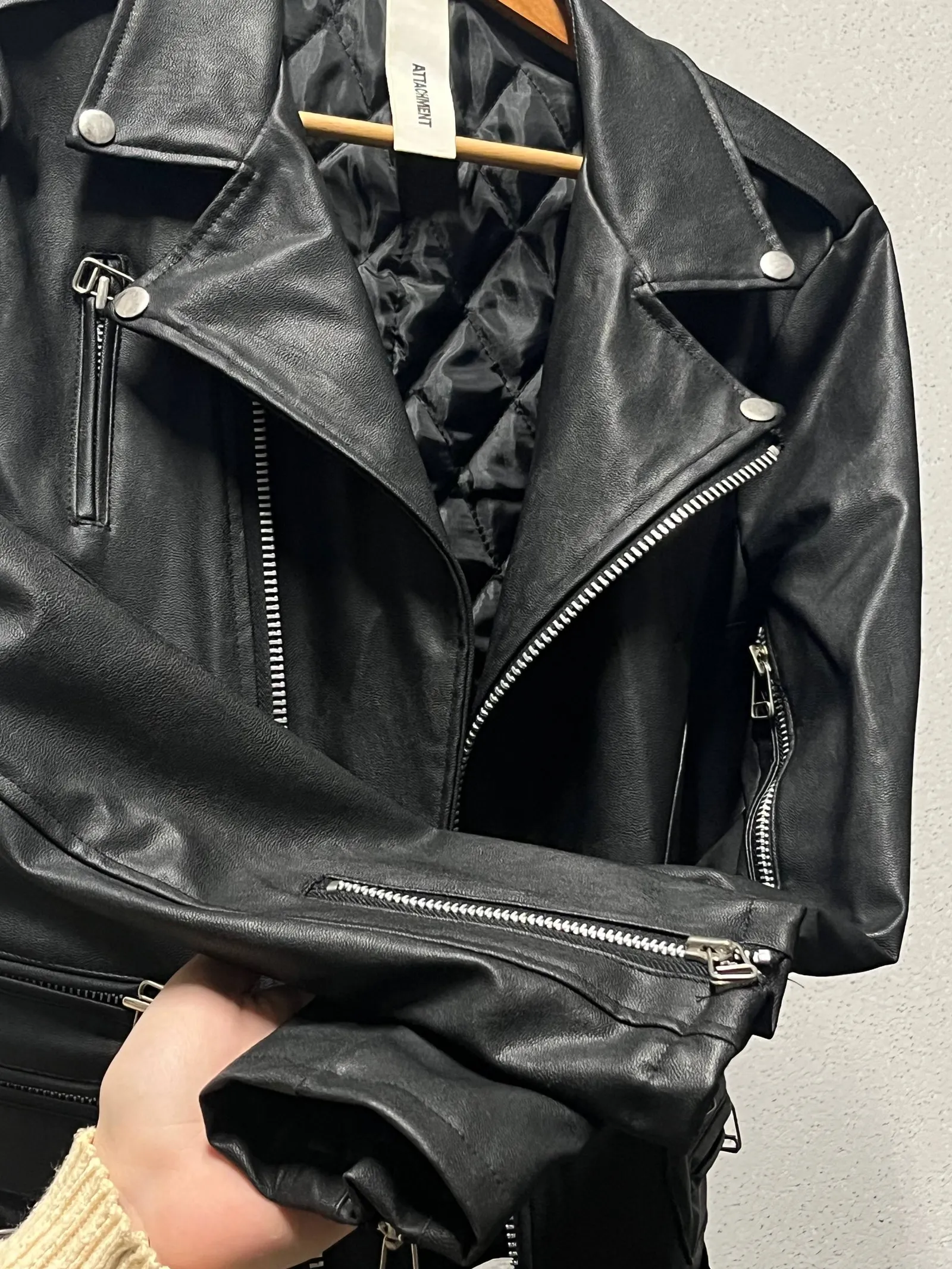 Attachment Leather Jacket