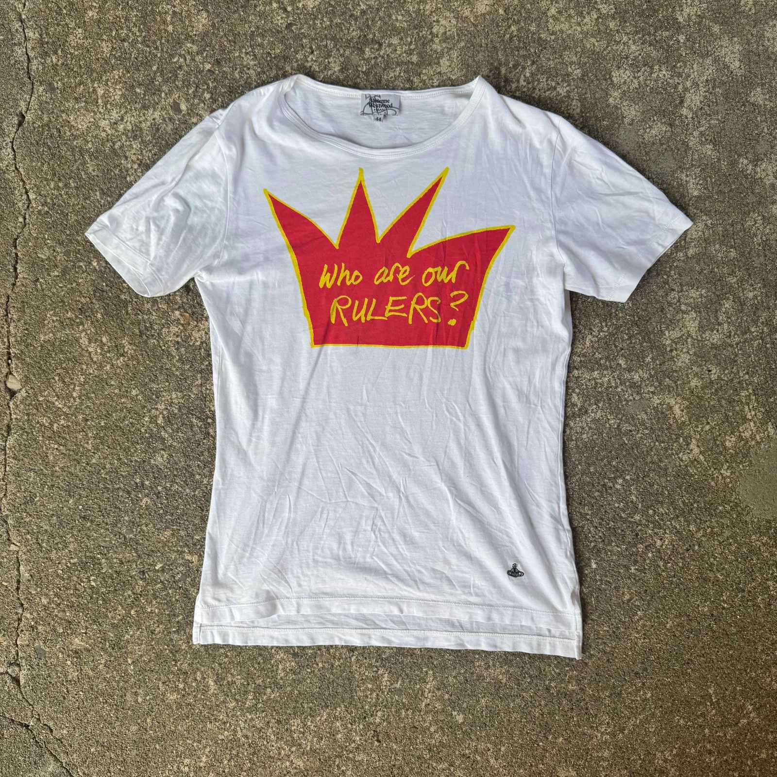Vivienne Westwood MAN "Who Are Our Rulers?" Crown Printed T-Shirt