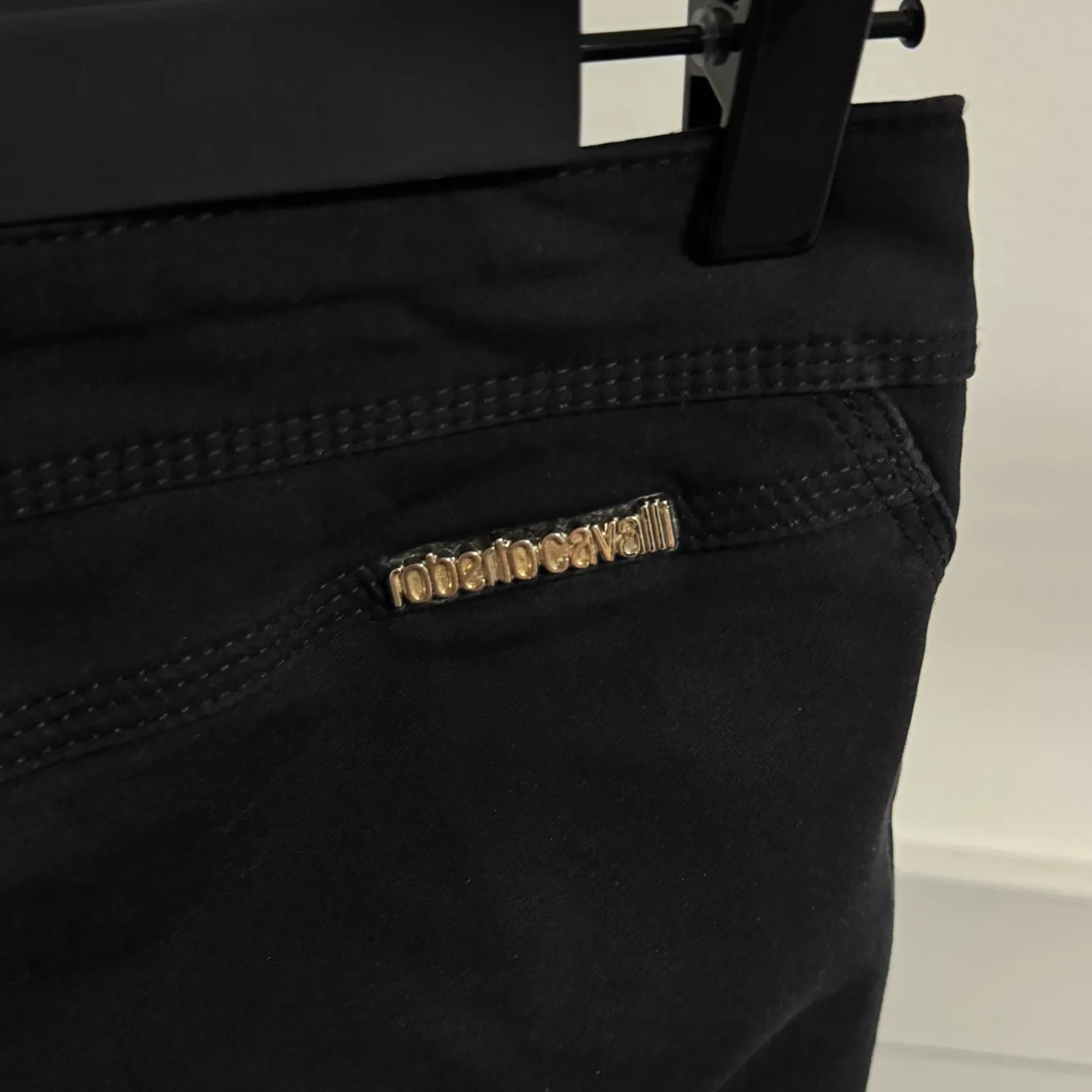 Roberto Cavalli Low-Rise Zipped Biker Trousers