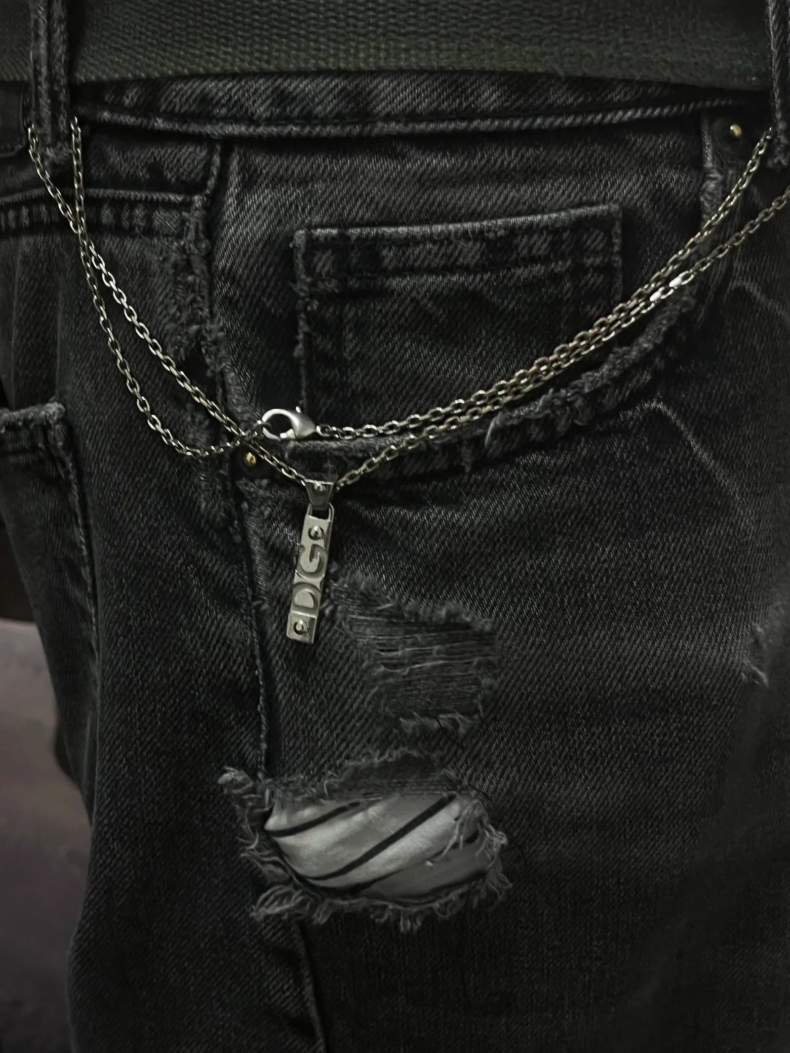 Dolce & Gabbana Jeans Chain Pendant