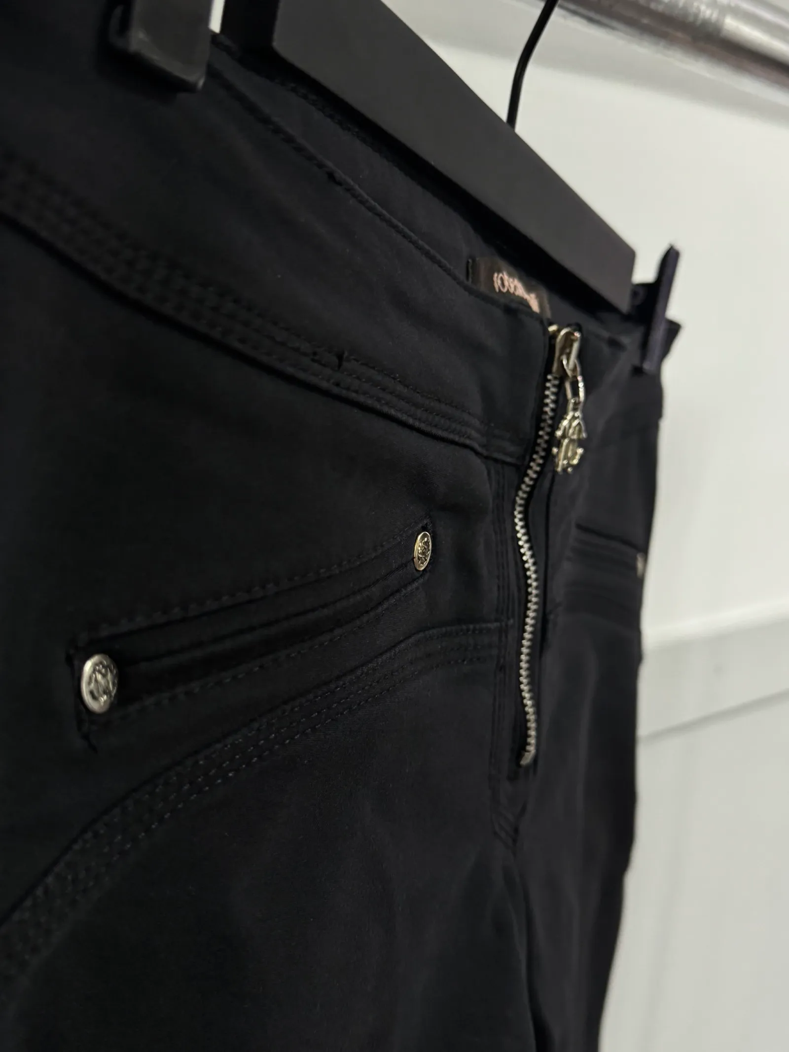 Roberto Cavalli Low-Rise Zipped Biker Trousers