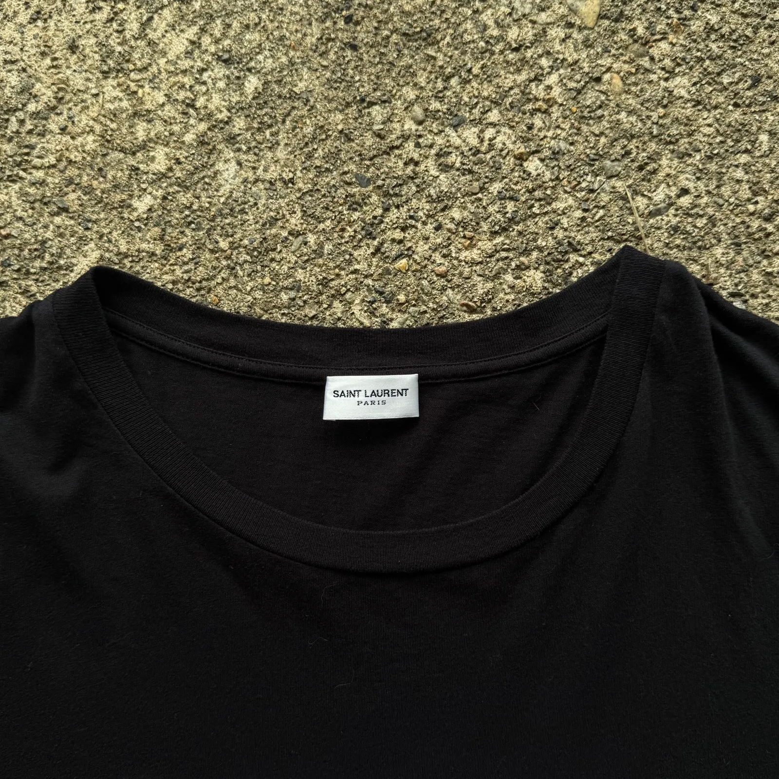 SAINT LAURENT PARIS 3D Effect Airbrush Logo T-Shirt