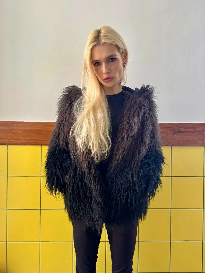 Zadig & Voltaire Fridas Faux-fur Coat in Black