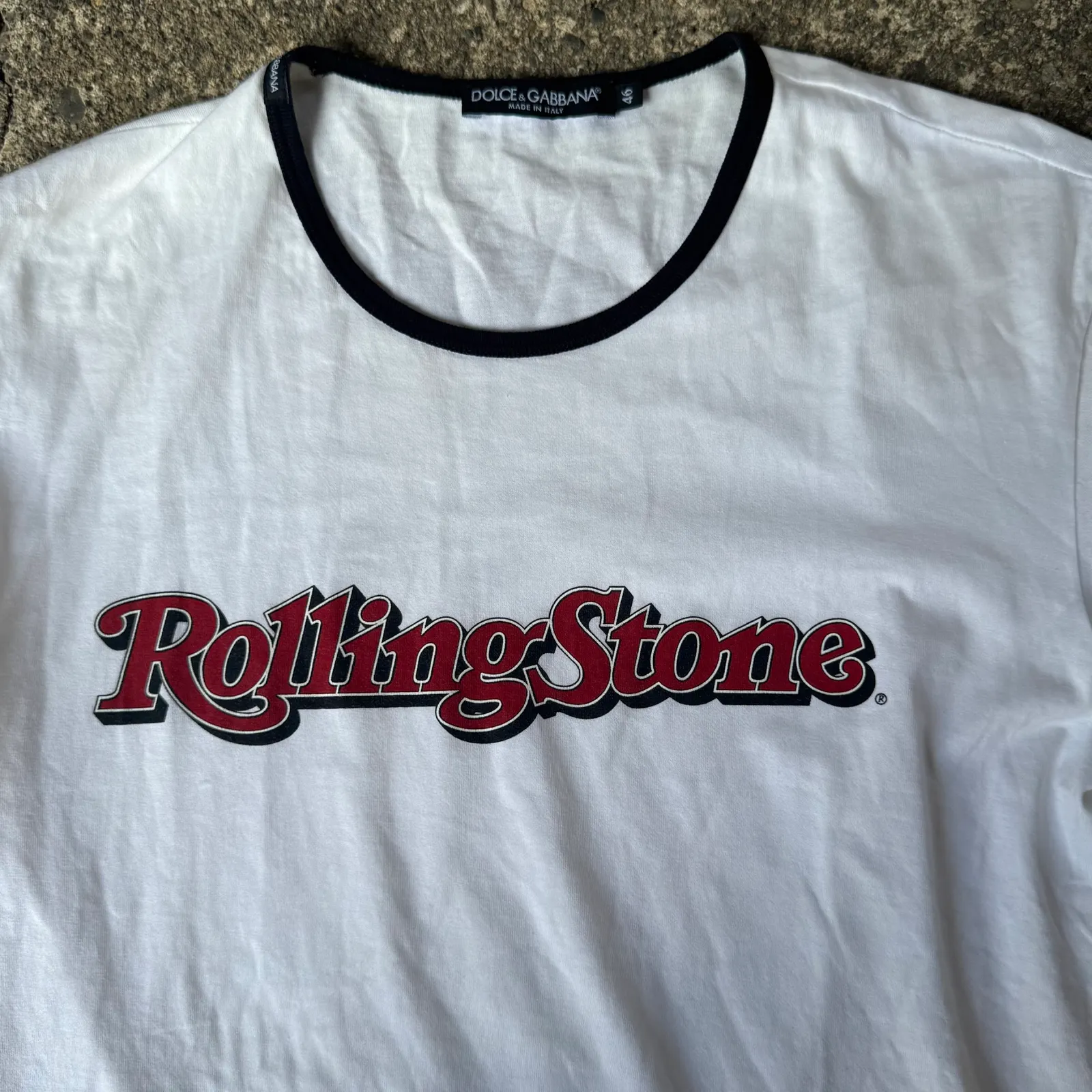 Dolce & Gabbana x Rolling Stone Logo Ringer T-Shirt