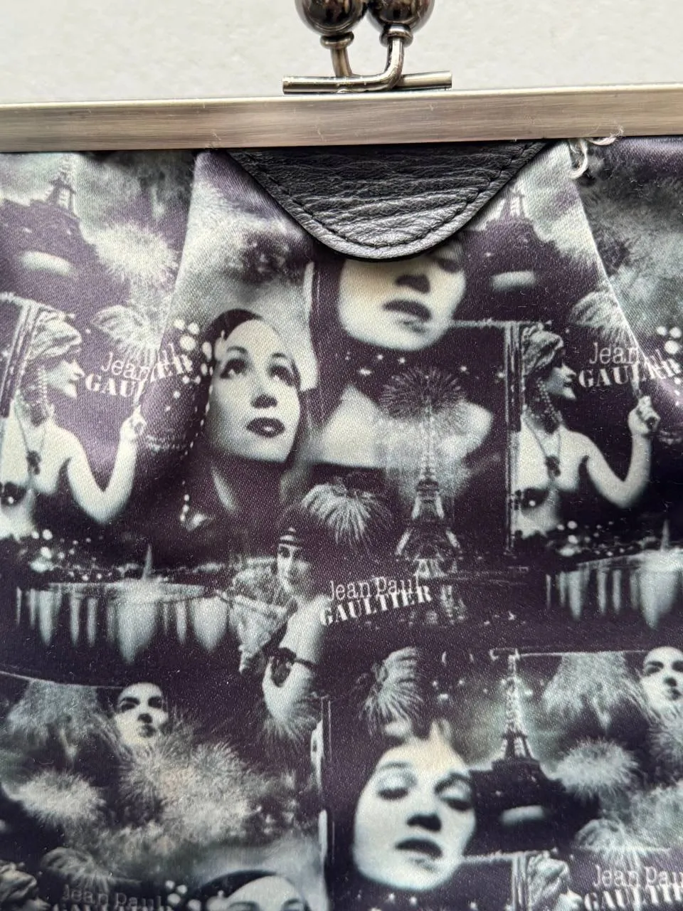 Jean Paul Gaultier Vintage «Faces & Fireworks» Kiss-Lock Chain Bag 1990