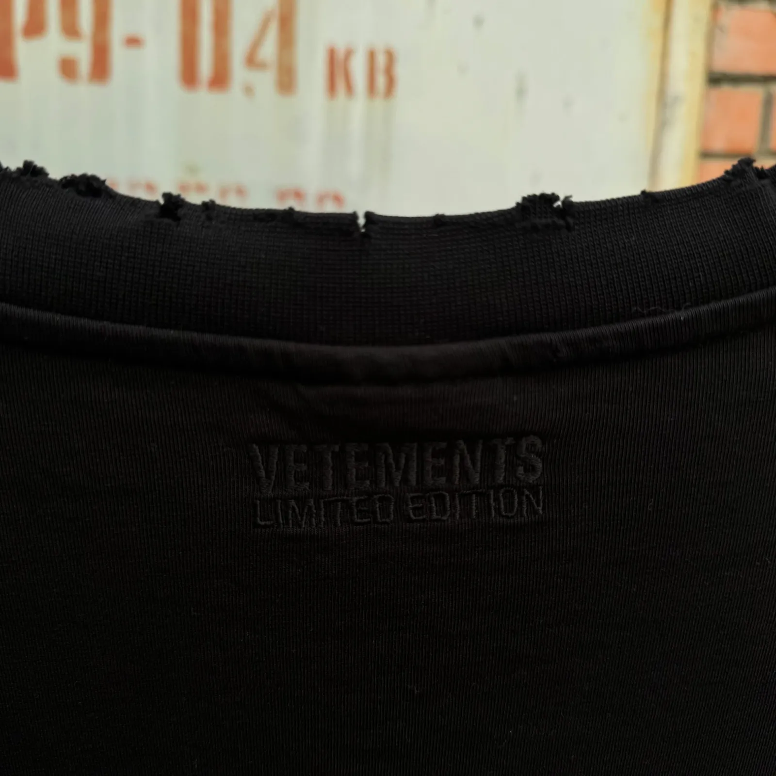 Vetements Limited Edition Distressed Longsleeve T-Shirt