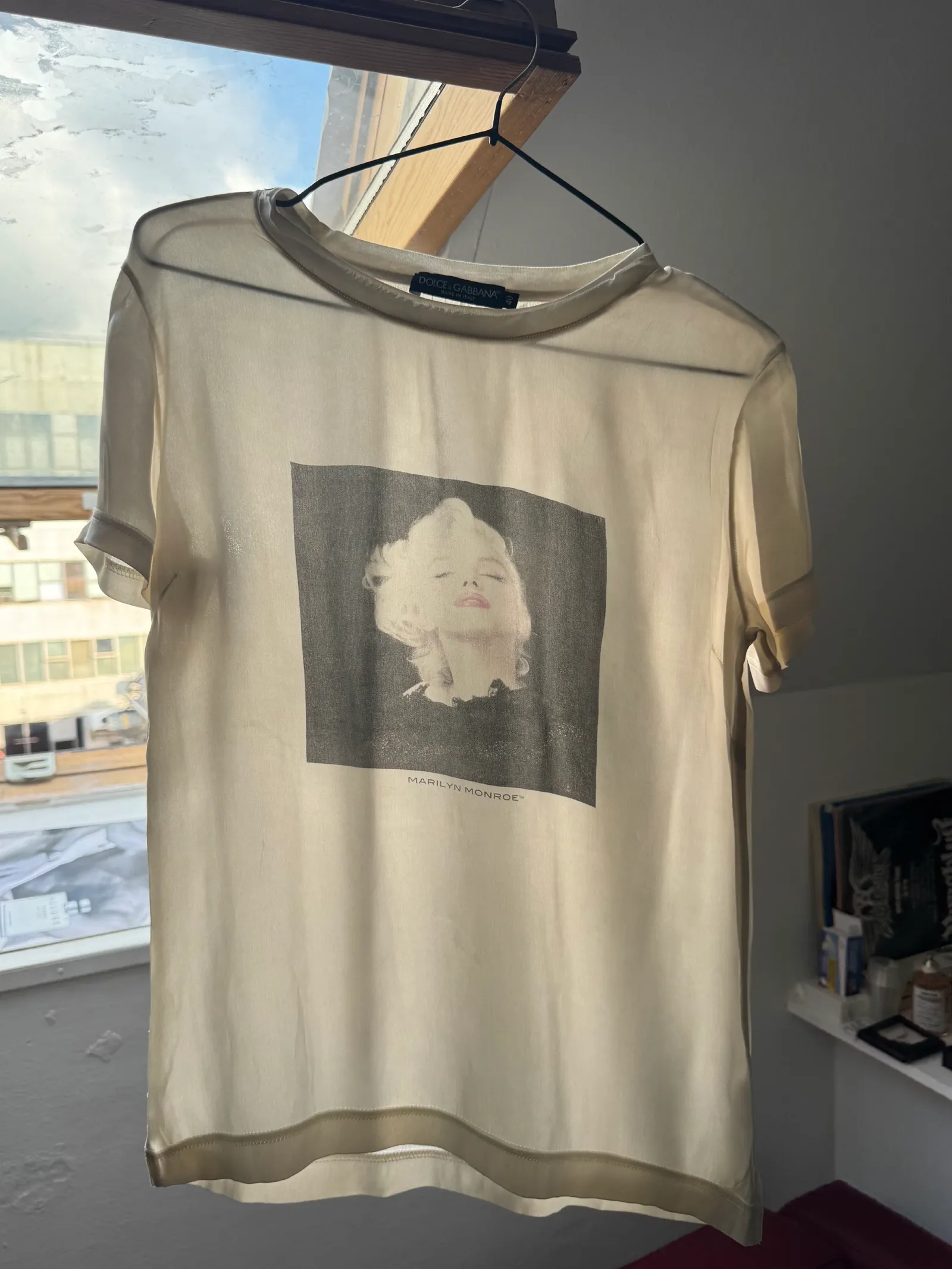 Dolce & Gabbana Marilyn Monroe Print Silk T-Shirt
