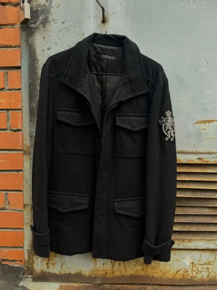 5351 Pour Les Hommes "Sample" Wool Military Jacket (M-65 Style) with Beaded Crest Patch