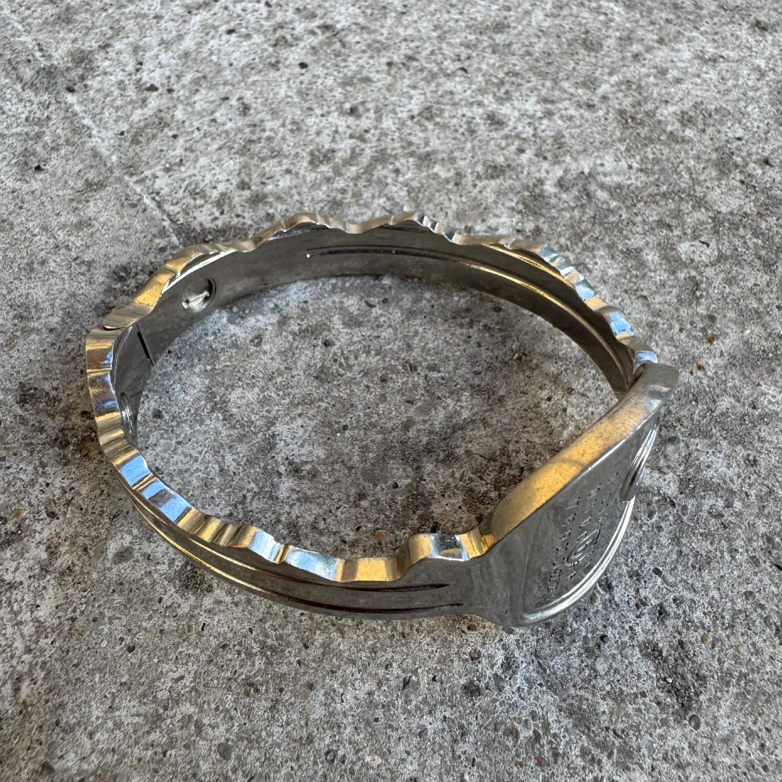 Maison Margiela Engraved Key Rigid Bracelet