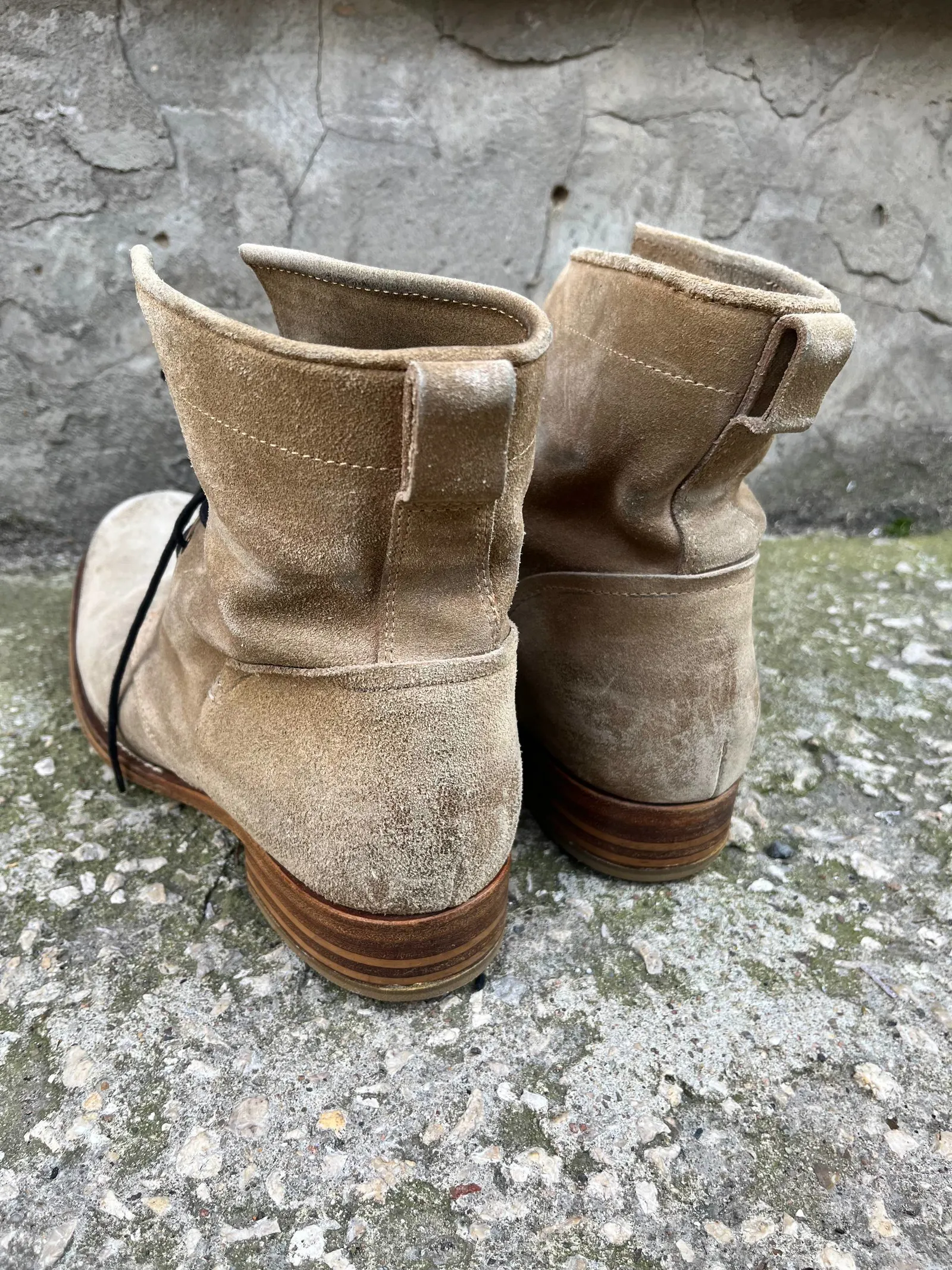 Buttero Italian beige suede boots